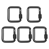 Maxbell 5Pcs Carabiner Clip Backpack Hanger Heavy Duty for Hiking Camping Mountain Black - Aladdin Shoppers