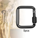Maxbell 5Pcs Carabiner Clip Backpack Hanger Heavy Duty for Hiking Camping Mountain Black - Aladdin Shoppers
