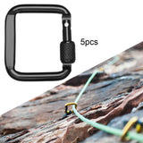 Maxbell 5Pcs Carabiner Clip Backpack Hanger Heavy Duty for Hiking Camping Mountain Black - Aladdin Shoppers