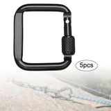 Maxbell 5Pcs Carabiner Clip Backpack Hanger Heavy Duty for Hiking Camping Mountain Black - Aladdin Shoppers