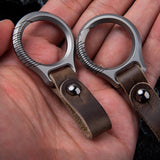 Maxbell 2xOutdoor Titanium Car Key Chain with Key Ring Hang Buckle Tool