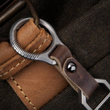 Maxbell 3xOutdoor Titanium Car Key Chain with Key Ring Hang Buckle Tool