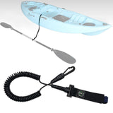 Maxbell Kayak Paddle Leash with Mini Compass Coiled Lanyard Stretchable for Boating - Aladdin Shoppers