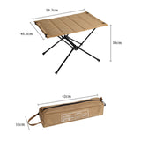 Maxbell Foldable Camping Table Detachable with Storage Bag Portable Desk for Garden Brown - Aladdin Shoppers