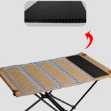 Maxbell Foldable Camping Table Detachable with Storage Bag Portable Desk for Garden Brown - Aladdin Shoppers