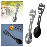 Maxbell Multifunctional Spork Spoon Wrench Portable for Camping Traveling Black - Aladdin Shoppers