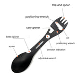 Maxbell Multifunctional Spork Spoon Wrench Portable for Camping Traveling Black - Aladdin Shoppers