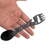 Maxbell Multifunctional Spork Spoon Wrench Portable for Camping Traveling Black - Aladdin Shoppers