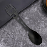 Maxbell Multifunctional Spork Spoon Wrench Portable for Camping Traveling Black - Aladdin Shoppers