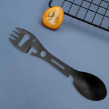 Maxbell Multifunctional Spork Spoon Wrench Portable for Camping Traveling Black - Aladdin Shoppers