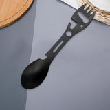 Maxbell Multifunctional Spork Spoon Wrench Portable for Camping Traveling Black - Aladdin Shoppers