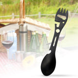 Maxbell Multifunctional Spork Spoon Wrench Portable for Camping Traveling Black - Aladdin Shoppers