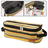 Maxbell Camping Cooking Utensils Organizer Handbag Outdoor Equipment Fashionable Colorful Stripes - Aladdin Shoppers
