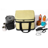 Maxbell Camping Bag Lunch Box Picnic Basket for Tourism Outdoor Activities School Khaki - Aladdin Shoppers