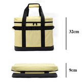 Maxbell Camping Bag Lunch Box Picnic Basket for Tourism Outdoor Activities School Khaki - Aladdin Shoppers