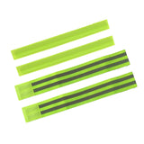 Maxbell 2xReflective Bands Wristband Reflector Tape Strips for Night Jogging Sports 35cm Green