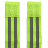 Maxbell 2xReflective Bands Wristband Reflector Tape Strips for Night Jogging Sports 35cm Green