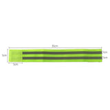 Maxbell 2xReflective Bands Wristband Reflector Tape Strips for Night Jogging Sports 35cm Green