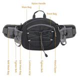 Maxbell Fanny Pack Hip Bag Adjustable Strap Waist Bag Pack for Hiking Sports Cycling Black - Aladdin Shoppers