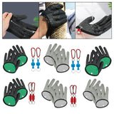 Maxbell Fishing Gloves Puncture Resistant Catch Fish Fish Landing Glove Fisherman Black - Aladdin Shoppers