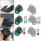 Maxbell Fishing Gloves Puncture Resistant Catch Fish Fish Landing Glove Fisherman Black - Aladdin Shoppers