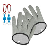 Maxbell Fishing Gloves Puncture Resistant Catch Fish Fish Landing Glove Fisherman Gray ABS Hook - Aladdin Shoppers