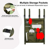 Maxbell Tableware Storage Bag Multi Pocket Dinnerware Bag for Kitchen Camping Picnic Green - Aladdin Shoppers