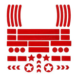 Maxbell 4xReflective Stickers High Visibility Decor Warning for Bikes Motorbike Red