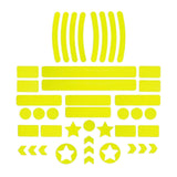 Maxbell Reflective Stickers High Visibility Decor Warning for Bikes Motorbike Yellow - Aladdin Shoppers