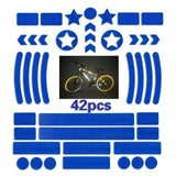 Maxbell Reflective Stickers High Visibility Decor Warning for Bikes Motorbike Blue - Aladdin Shoppers