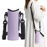 Maxbell 3xDetachable Kettle Pouch Holder Neoprene Water Bottle Carrier for Camping Light Purple