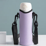 Maxbell 3xDetachable Kettle Pouch Holder Neoprene Water Bottle Carrier for Camping Light Purple