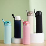 Maxbell 4xNeoprene Water Bottle Carrier Bag Cup Sleeve Holder Embossed 550ml Black