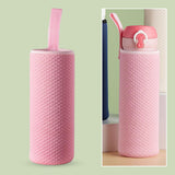 Maxbell 2xNeoprene Water Bottle Carrier Bag Cup Sleeve Holder Embossed 550ml Pink