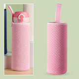 Maxbell 4xNeoprene Water Bottle Carrier Bag Cup Sleeve Holder Embossed 550ml Pink