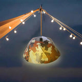 Maxbell Round Camping Lampshade Equipment Light Cover Office Desk Decoration Brown - Aladdin Shoppers