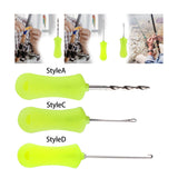 Maxbell 2xCarp Fishing Baiting Hook Portable Drill Boilie Bait Pins for Rigs Making StyleA