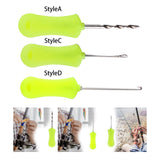 Maxbell 2xCarp Fishing Baiting Hook Portable Drill Boilie Bait Pins for Rigs Making StyleA