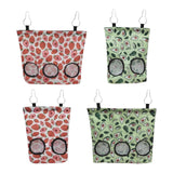 Rabbit Feeder Hanging Hay Bags Feeder Bag Hanging Pouch for Backyard Outside L strawberry - Aladdin Shoppers