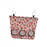 Rabbit Feeder Hanging Hay Bags Feeder Bag Hanging Pouch for Backyard Outside L strawberry - Aladdin Shoppers