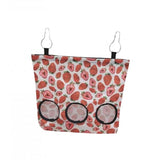 Rabbit Feeder Hanging Hay Bags Feeder Bag Hanging Pouch for Backyard Outside L strawberry - Aladdin Shoppers