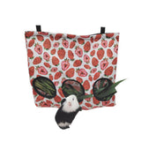 Rabbit Feeder Hanging Hay Bags Feeder Bag Hanging Pouch for Backyard Outside L strawberry - Aladdin Shoppers