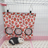 Rabbit Feeder Hanging Hay Bags Feeder Bag Hanging Pouch for Backyard Outside L strawberry - Aladdin Shoppers