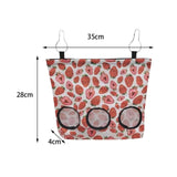 Rabbit Feeder Hanging Hay Bags Feeder Bag Hanging Pouch for Backyard Outside L strawberry - Aladdin Shoppers