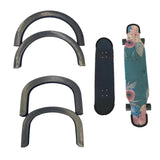 Maxbell 3xSkateboard Deck Guards Protector Crash Rubber Strip for Longboard Boys Grils