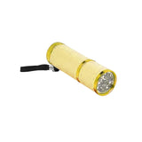 Maxbell Portable Handheld flashlights 9 LED Aluminum Diameter 2.5cm Length 9cm Yellow - Aladdin Shoppers