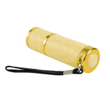 Maxbell Portable Handheld flashlights 9 LED Aluminum Diameter 2.5cm Length 9cm Yellow - Aladdin Shoppers