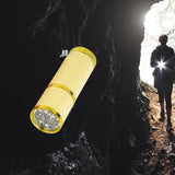 Maxbell Portable Handheld flashlights 9 LED Aluminum Diameter 2.5cm Length 9cm Yellow - Aladdin Shoppers