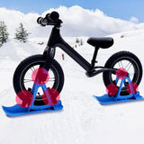 Maxbell Winter Snow Sled Bike Ski Sledge Sledding Skiing Sleigh Sports Toboggan Blue - Aladdin Shoppers