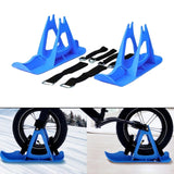 Maxbell Winter Snow Sled Bike Ski Sledge Sledding Skiing Sleigh Sports Toboggan Blue - Aladdin Shoppers